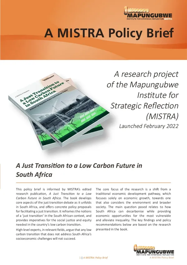 A Just Transition to a Low Carbon Future in South Africa