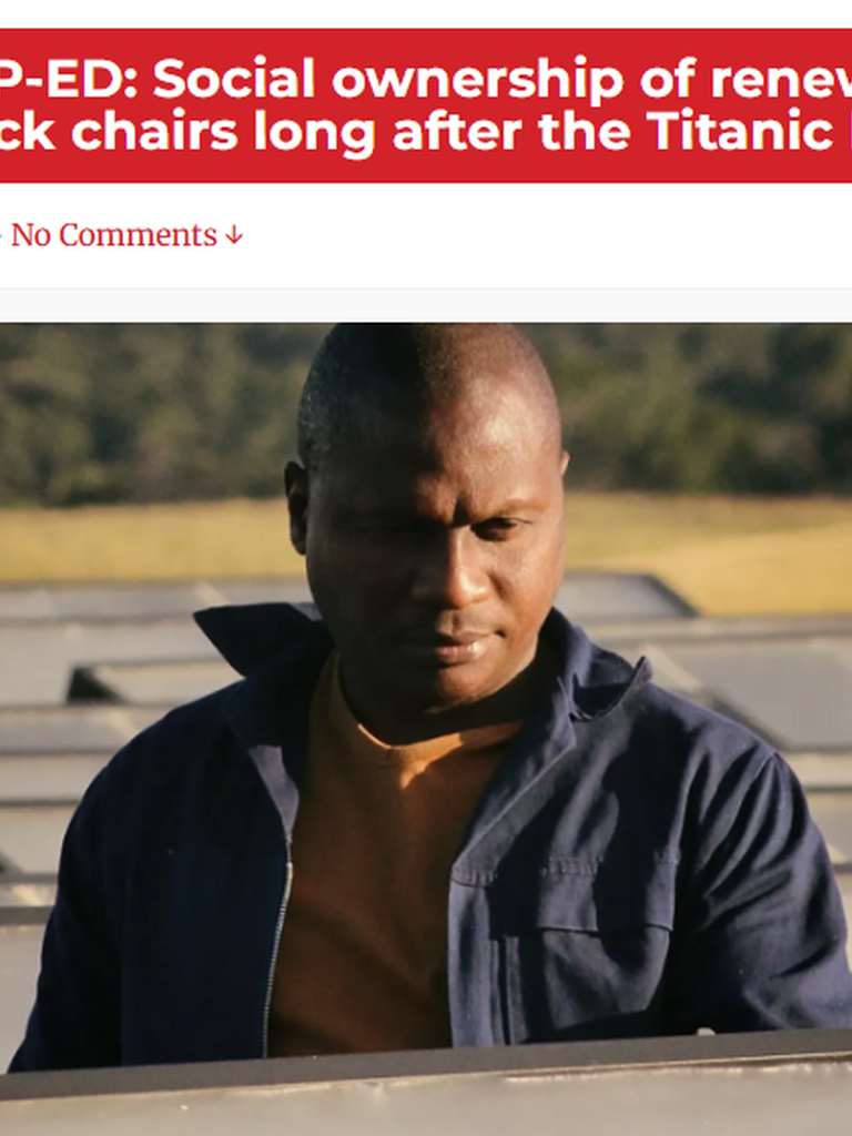 Social ownership of renewable energy — searching for the deck chairs long after the Titanic has sunk