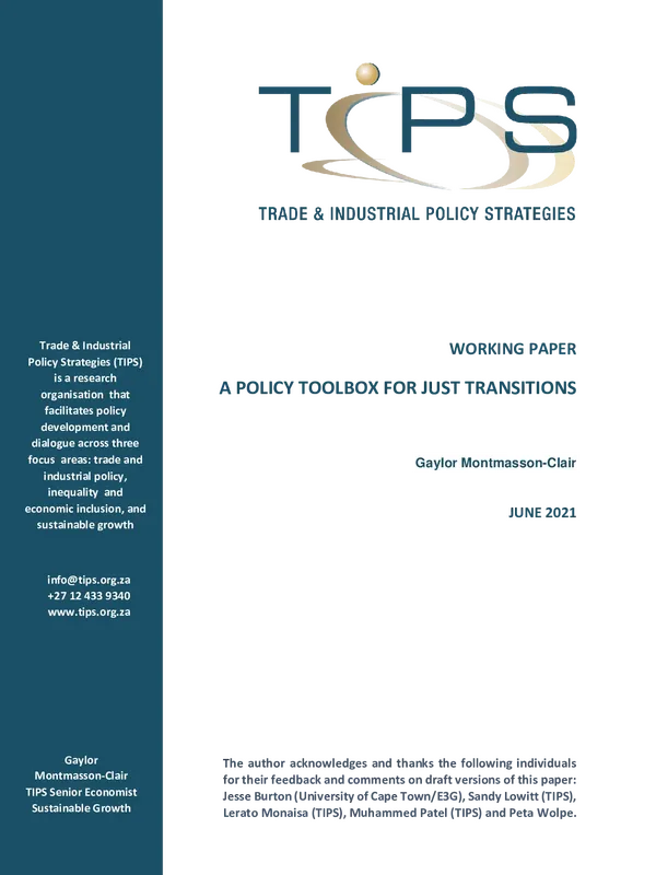 Policy toolbox for a just transition