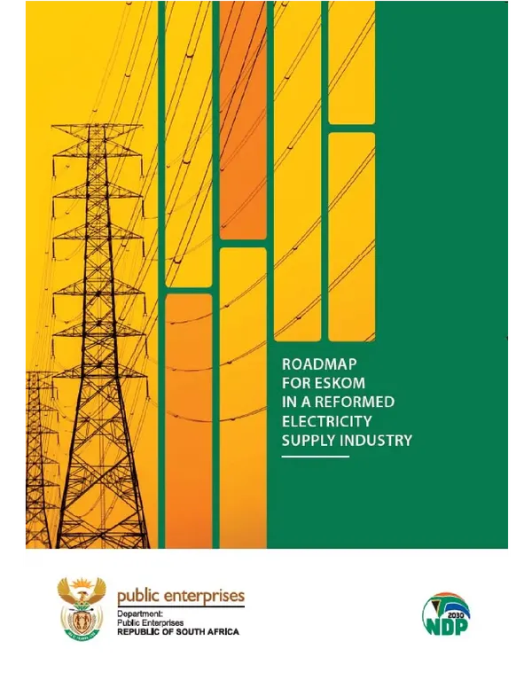 Roadmap for Eskom in a reformed electricity supply industry 2019