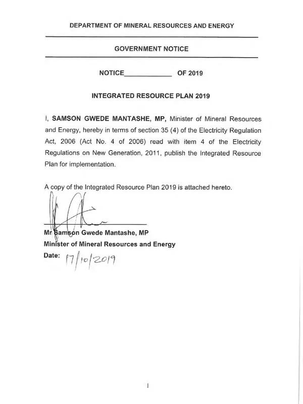 Integrated Resource Plan 2019