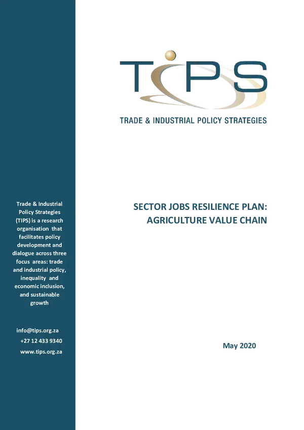 Sector Jobs Resilience Plan: Agriculture Value Chain