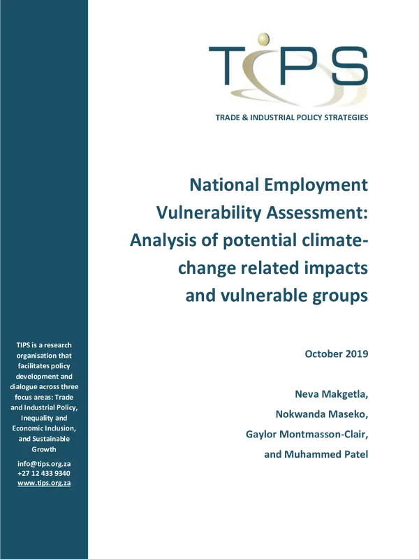 National Employment Vulnerability Assessment: Analysis of Potential Climate Change-Related Impacts and Vulnerable Groups