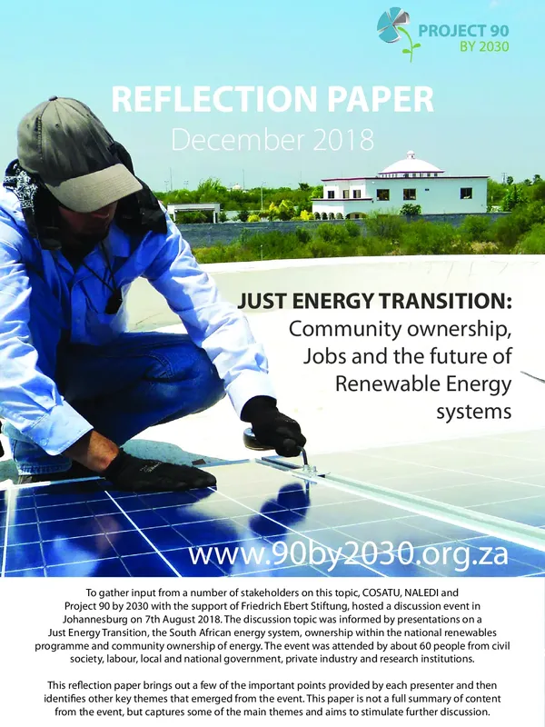 Just energy transition: Community ownership, Jobs and the future of Renewable Energy Systems