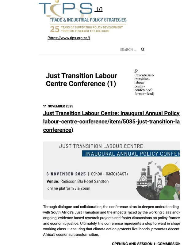 Just Transition Labour Centre: Inaugural Annual Policy Conference 2025