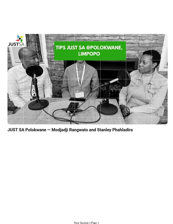 Just Transition insights from Capricorn District Municipality in Limpopo