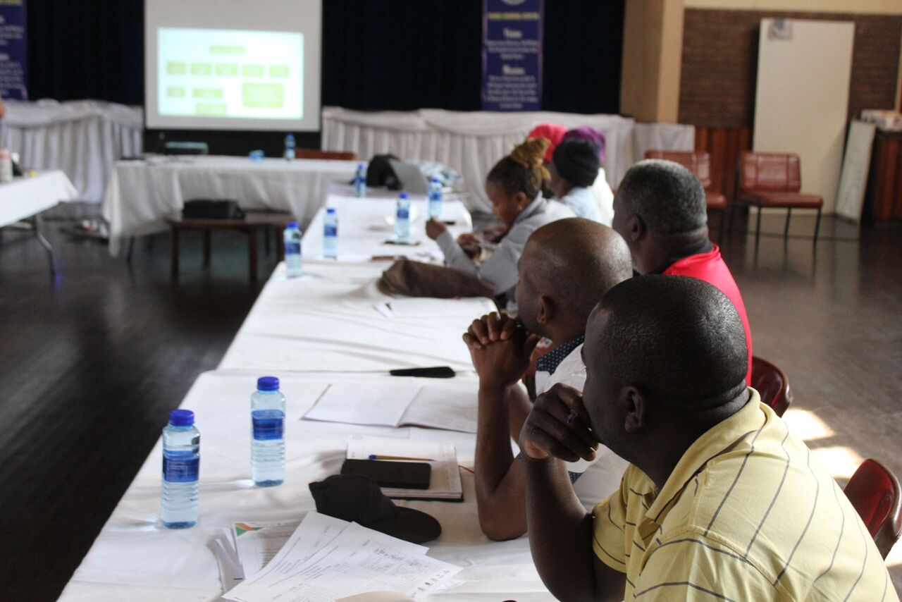 Community members being capacitated on various topics to further their business ideas